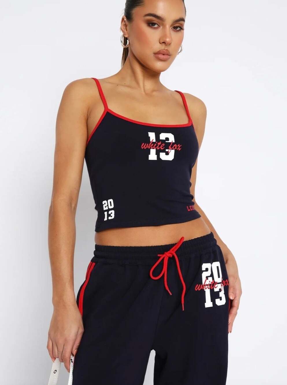 White Fox All Star Season Singlet Navy Tank Top